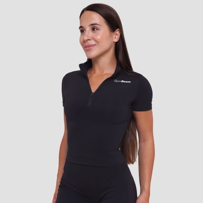 Ignite Cropped T-Shirt für Frauen in Black - GymBeam L
