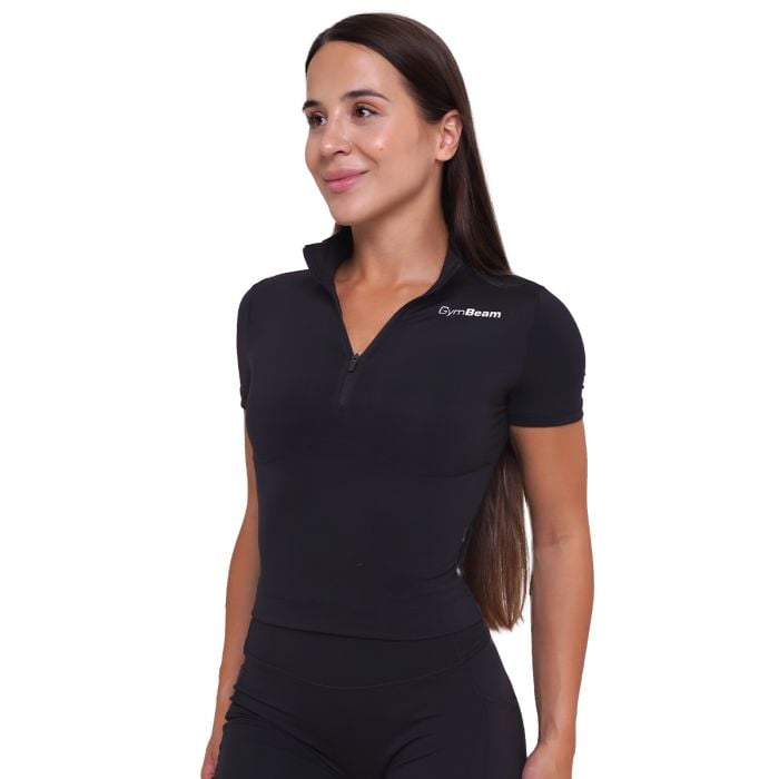 Ignite Cropped T-Shirt für Frauen in Black - GymBeam L