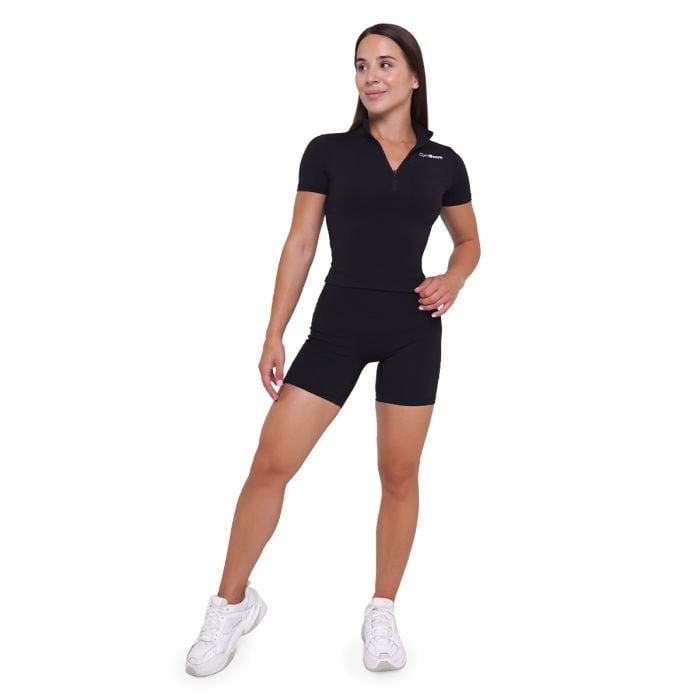 Ignite Cropped T-Shirt für Frauen in Black - GymBeam L