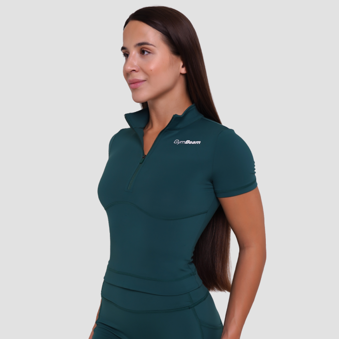 Ignite Cropped T-Shirt für Frauen in Dark Green - GymBeam M