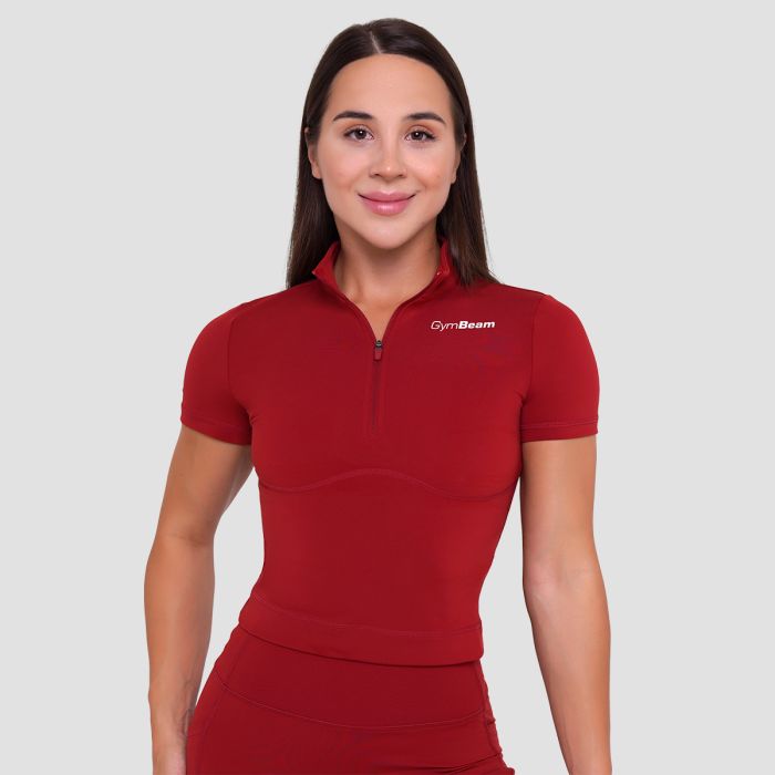 Ignite Cropped T-Shirt für Frauen in Dark Red - GymBeam M