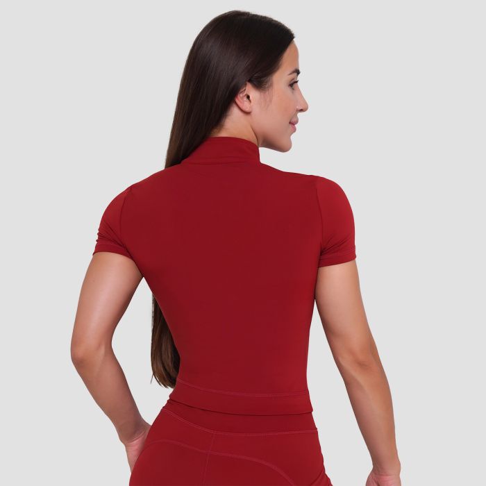 Ignite Cropped T-Shirt für Frauen in Dark Red - GymBeam M