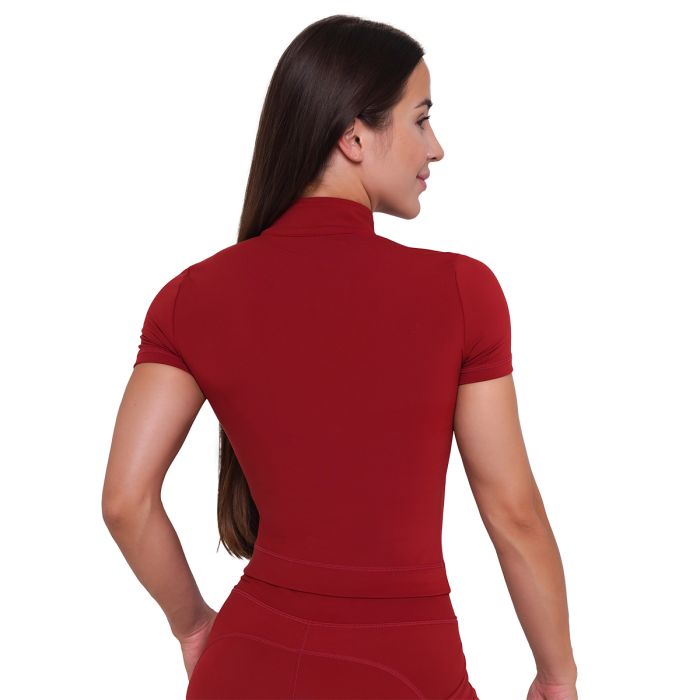 Ignite Cropped T-Shirt für Frauen in Dark Red - GymBeam M