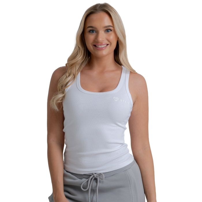 Tank Top für Frauen Ribbed in White - STRIX M