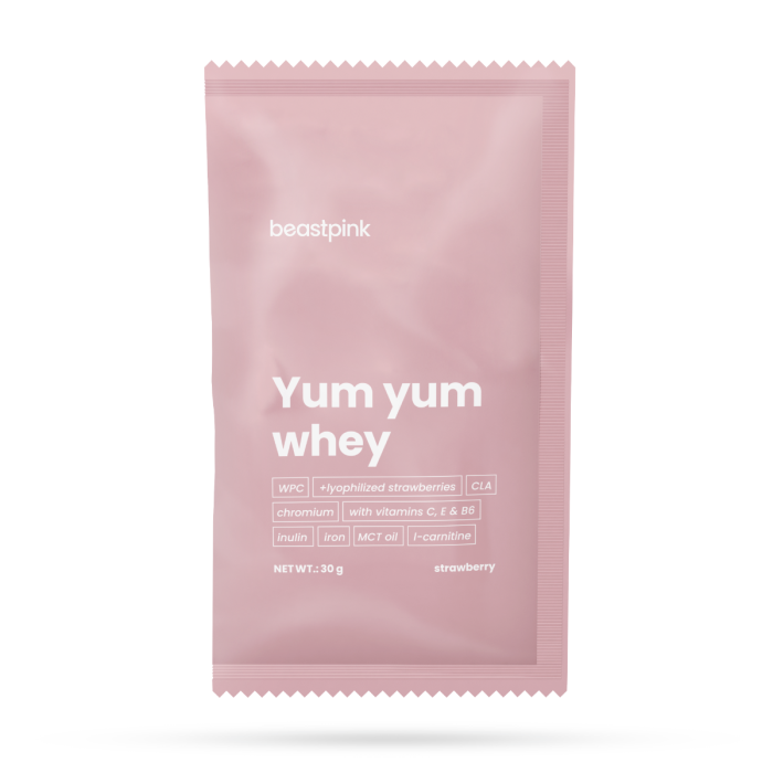 Yum Yum Whey Probe - BeastPink 30 g - weiße Schokolade Kokos