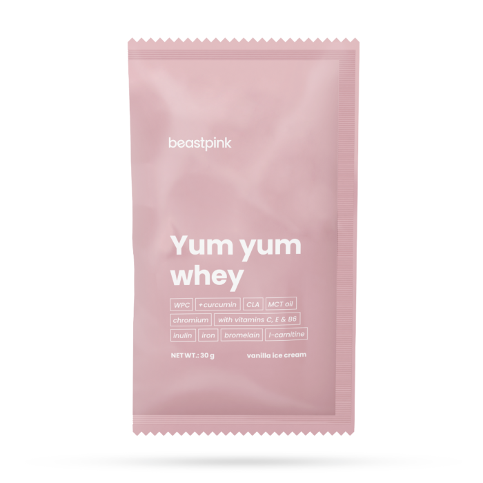 Yum Yum Whey Probe - BeastPink 30 g - weiße Schokolade Kokos