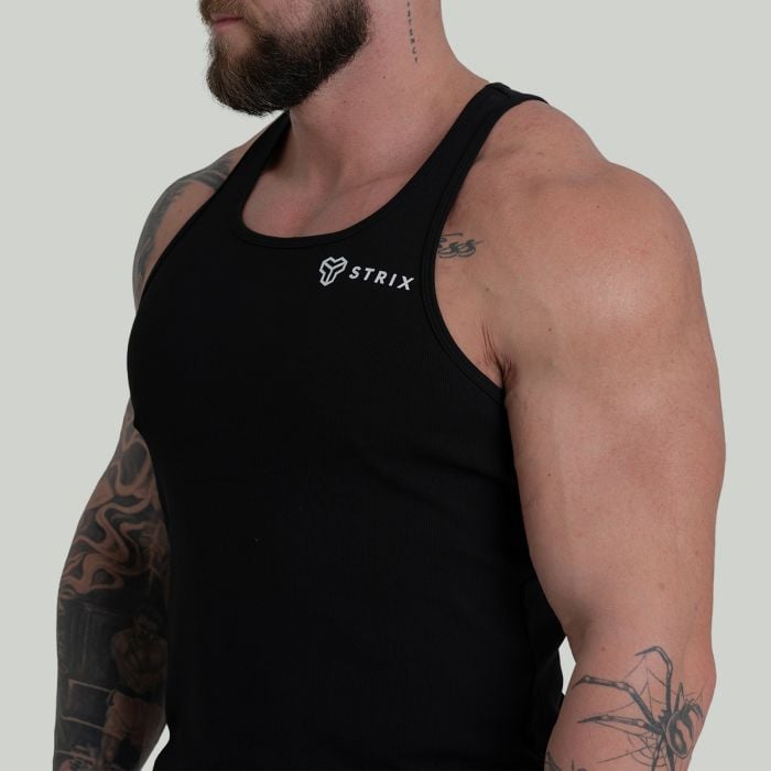 Tank Top Ribbed in Black - STRIX XL