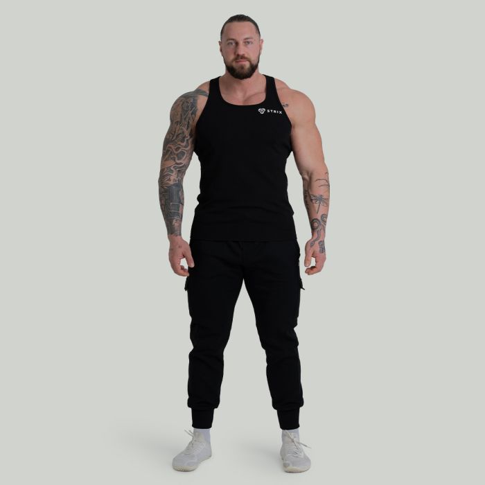 Tank Top Ribbed in Black - STRIX XL