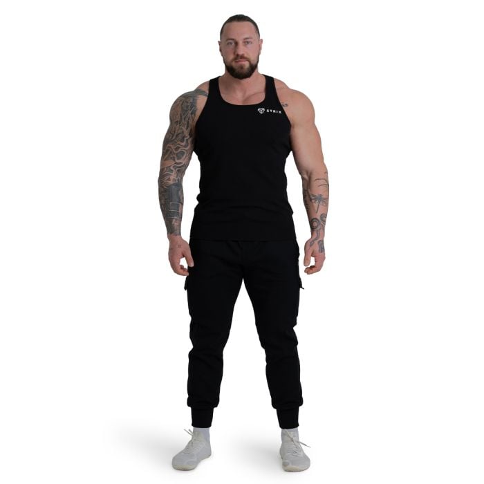 Tank Top Ribbed in Black - STRIX XL