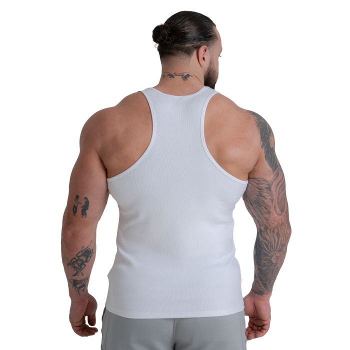 Tank Top Ribbed in White - STRIX XXL