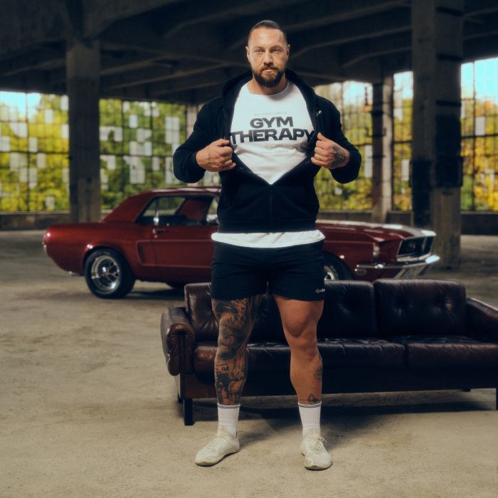 Zone Zip-Up Hoodie in Black - GymBeam M