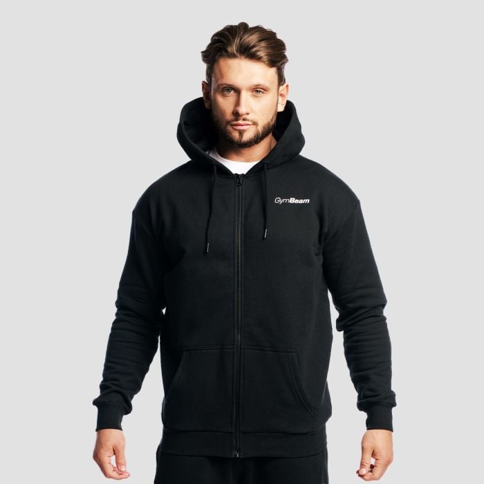 Zone Zip-Up Hoodie in Black - GymBeam M