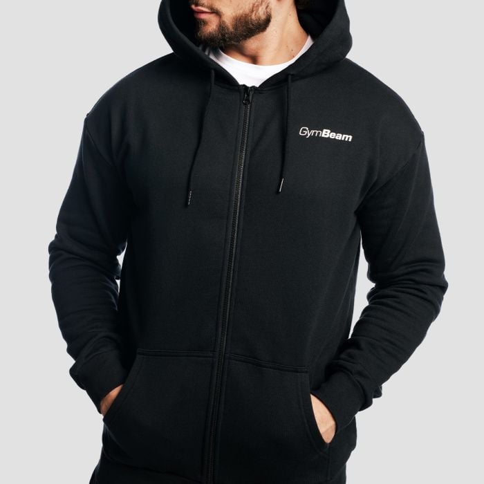 Zone Zip-Up Hoodie in Black - GymBeam M