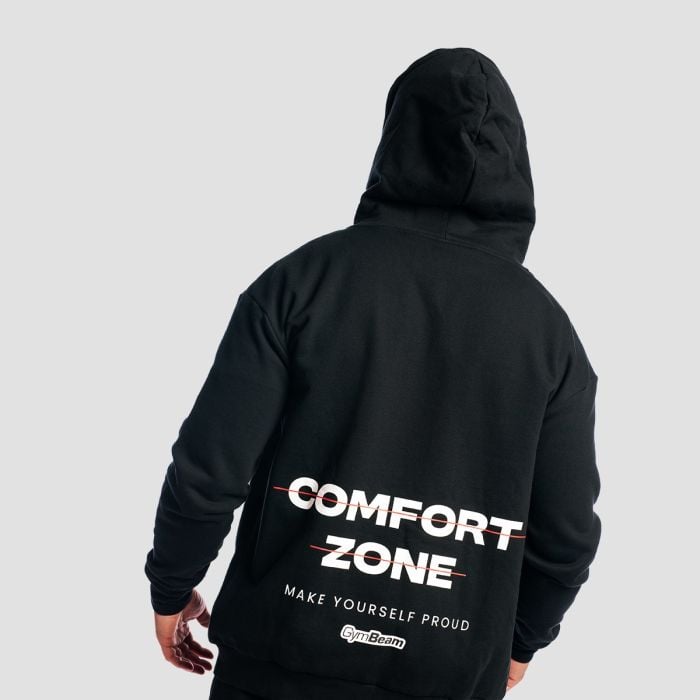 Zone Zip-Up Hoodie in Black - GymBeam M