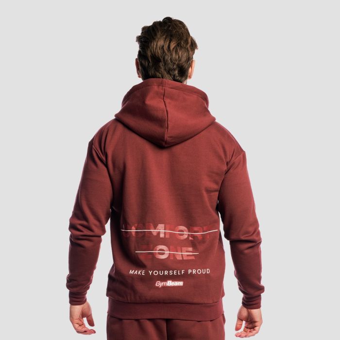 Zone Zip Up Hoodie Cherrywood - GymBeam L