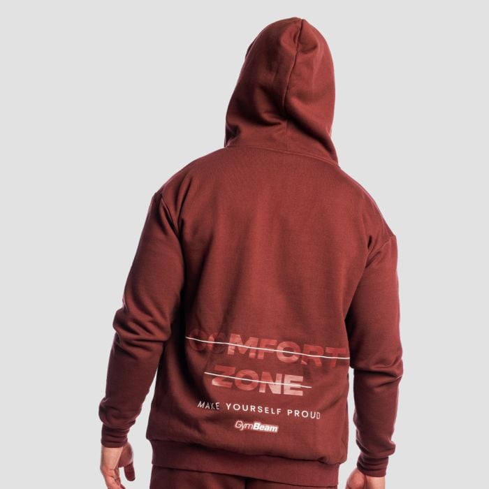 Zone Zip Up Hoodie Cherrywood - GymBeam L