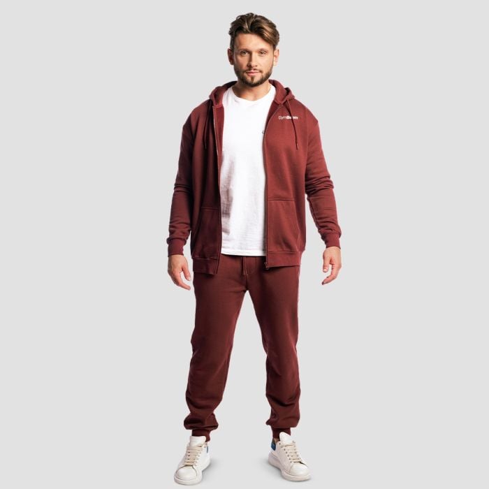Zone Zip Up Hoodie Cherrywood - GymBeam L