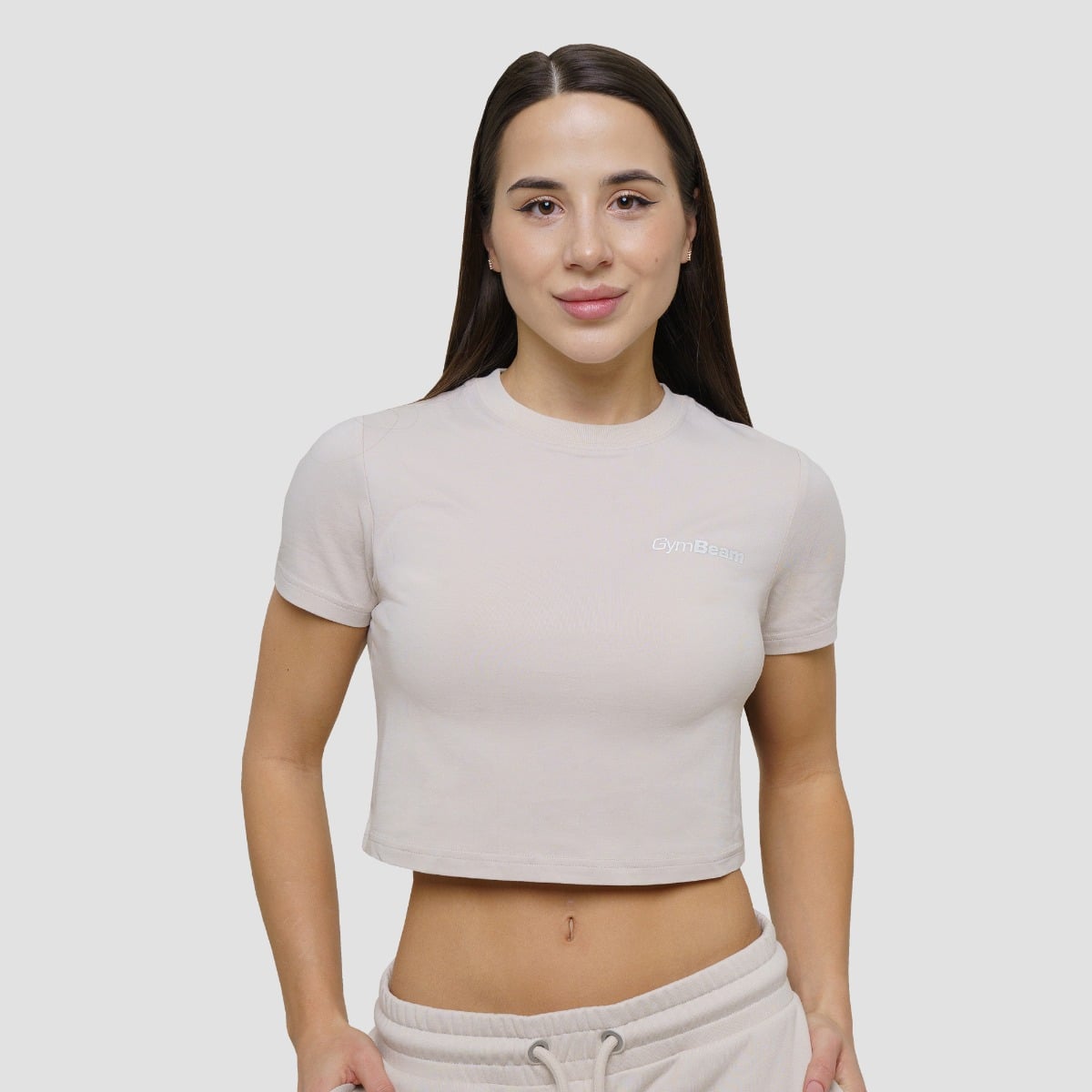 Agile Cropped T-Shirt für Frauen Desert - GymBeam
