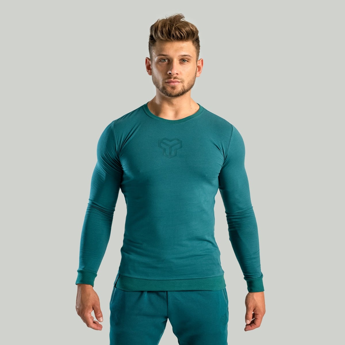 Essential Langarm-Shirt in Deep Teal - STRIX
