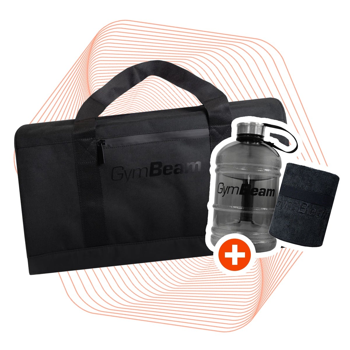 Duffle Sporttasche in All-Black - GymBeam + Geschenke