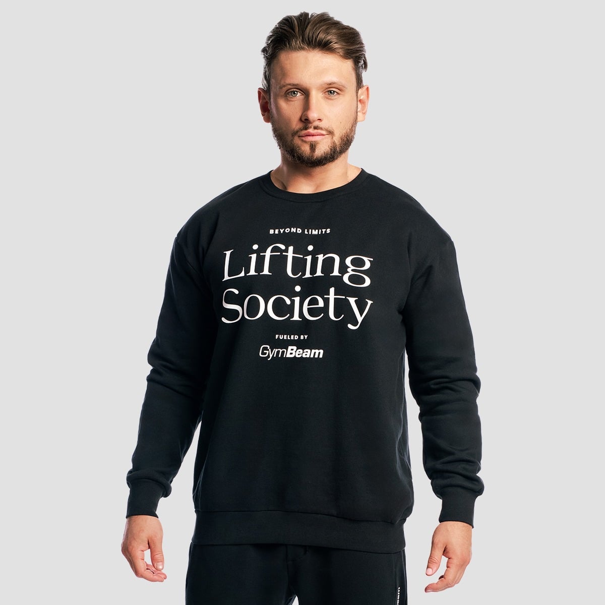 Lifting Society Pullover in Black - GymBeam