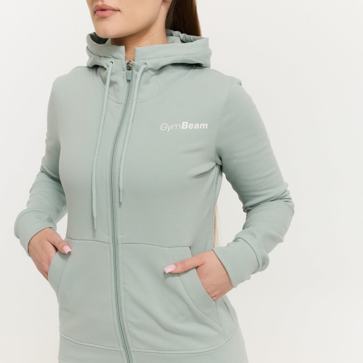 Limitless Hoodie mit Reißverschluss für Frauen Eucalypt – GymBeam