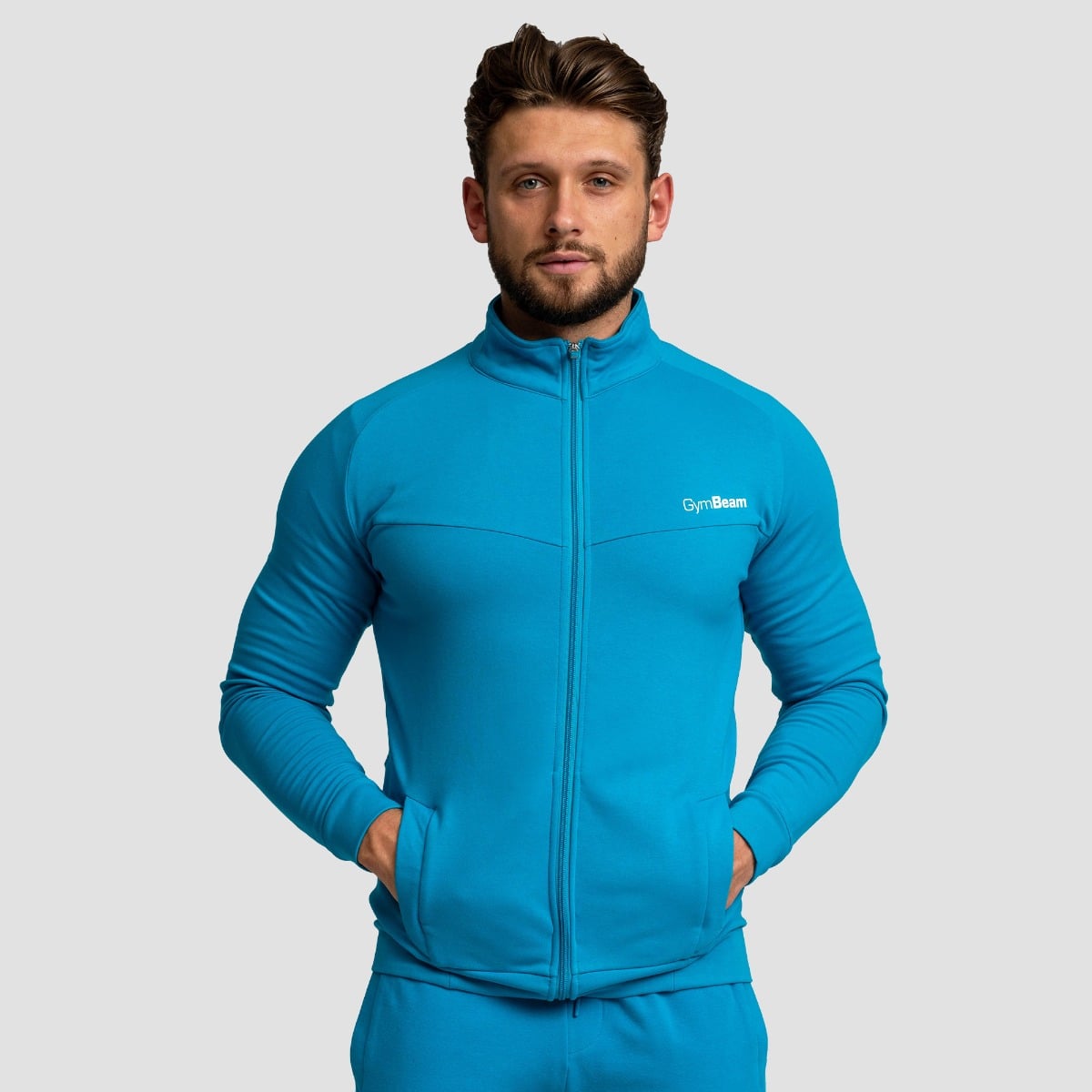 Limitless Sweatshirt mit Reißverschluss in Aquamarine- GymBeam