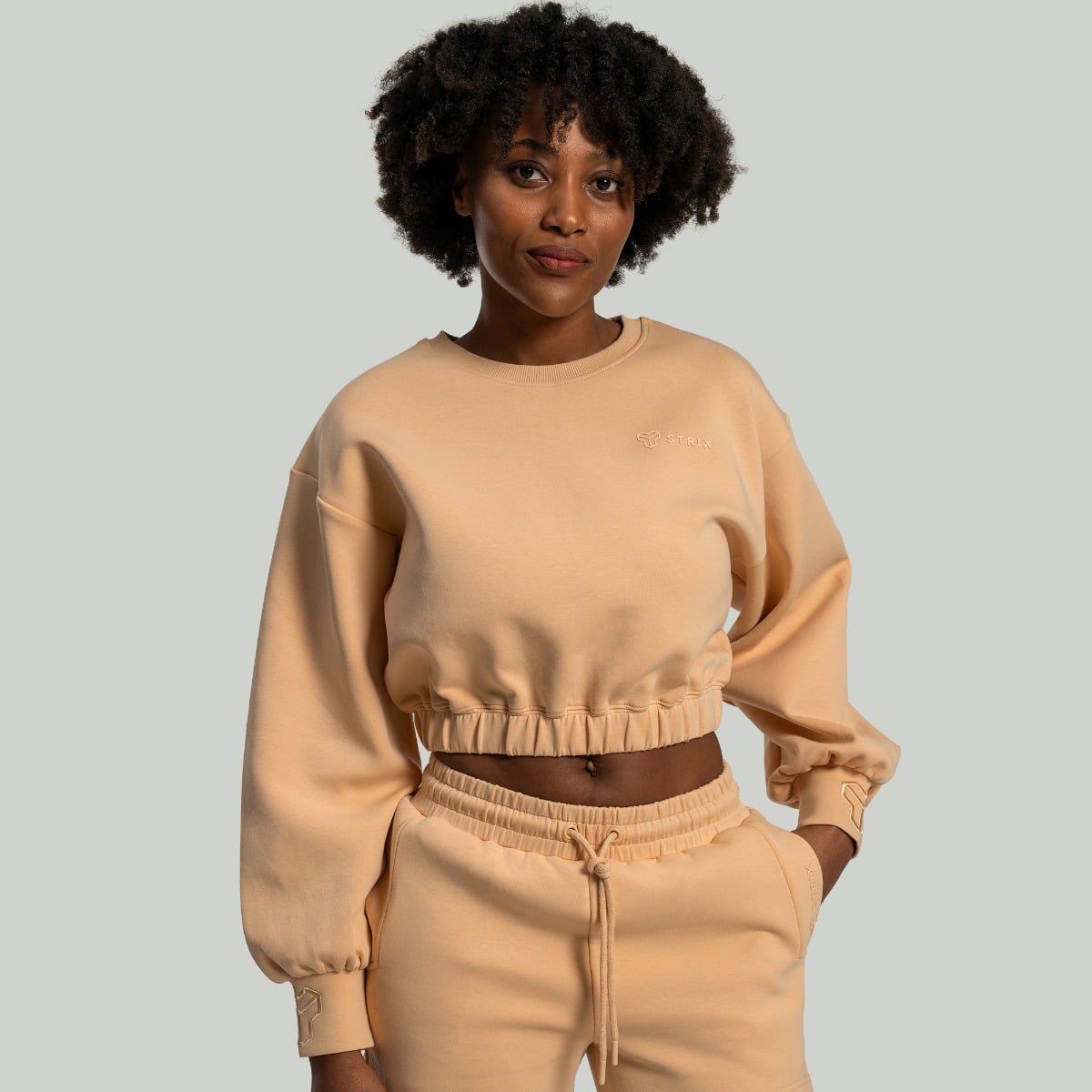 Lunar Cropped Pullover für Frauen Sandshell - STRIX
