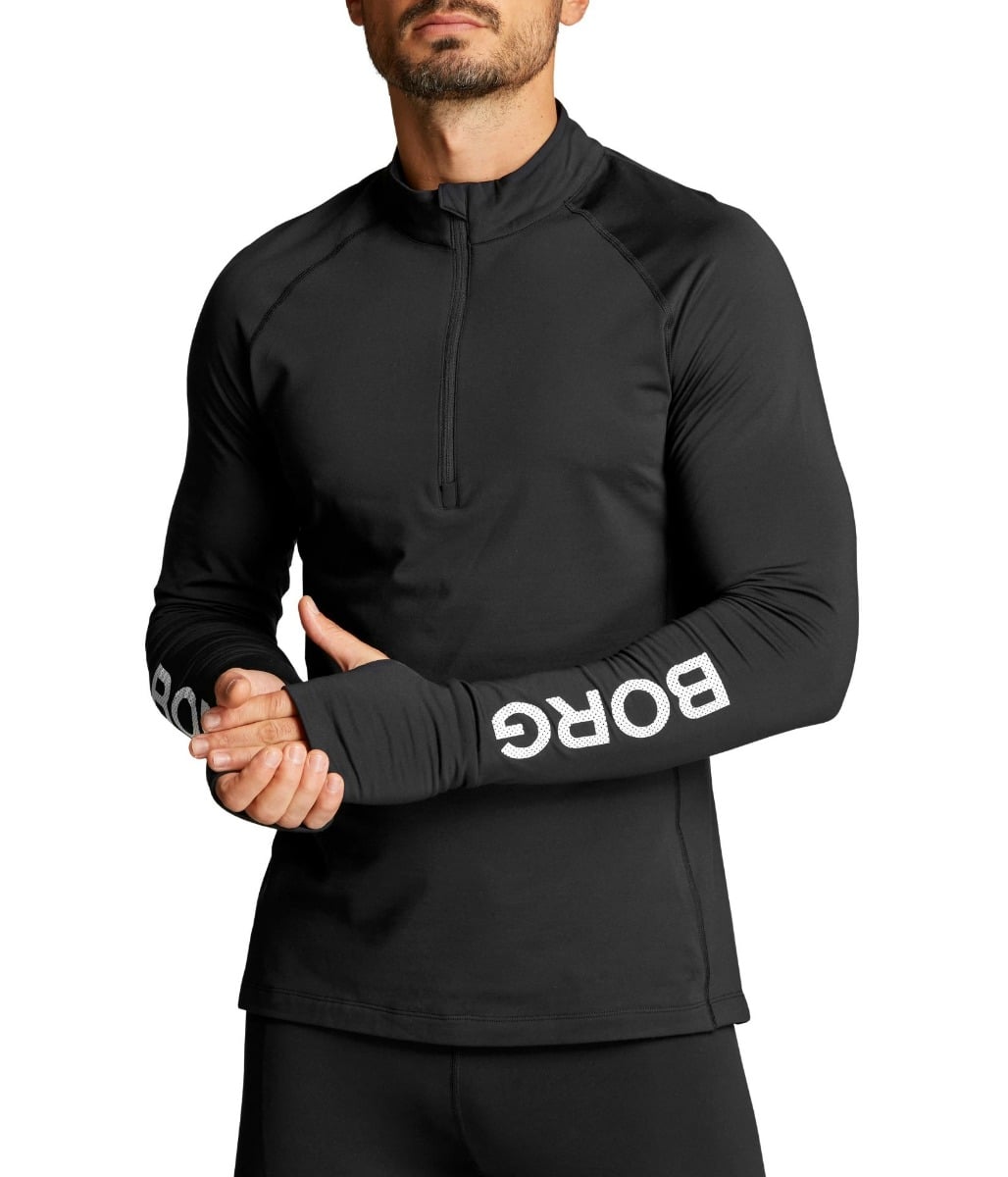 Midlayer Half Zip Jumper Black - BJÖRN BORG