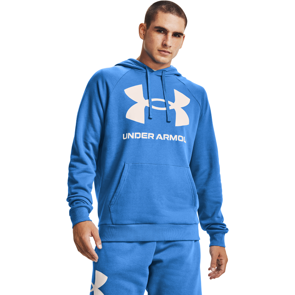 Men‘s Hoodie Rival Fleece Big Logo HD blue - Under Armour