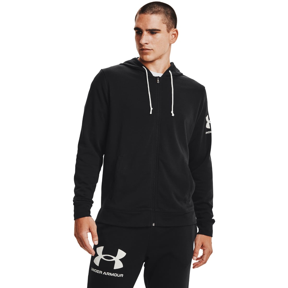 Men‘s Hoodie Rival Terry FZ HD Black - Under Armour