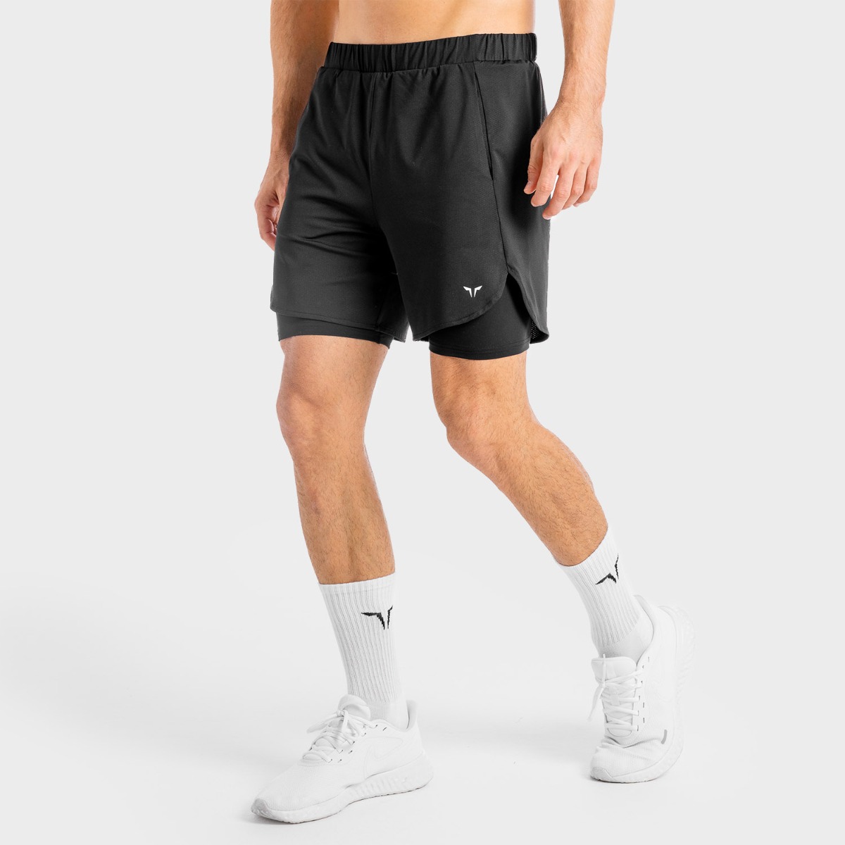 Men‘s 2in1Core Mesh Shorts Onyx - SQUATWOLF