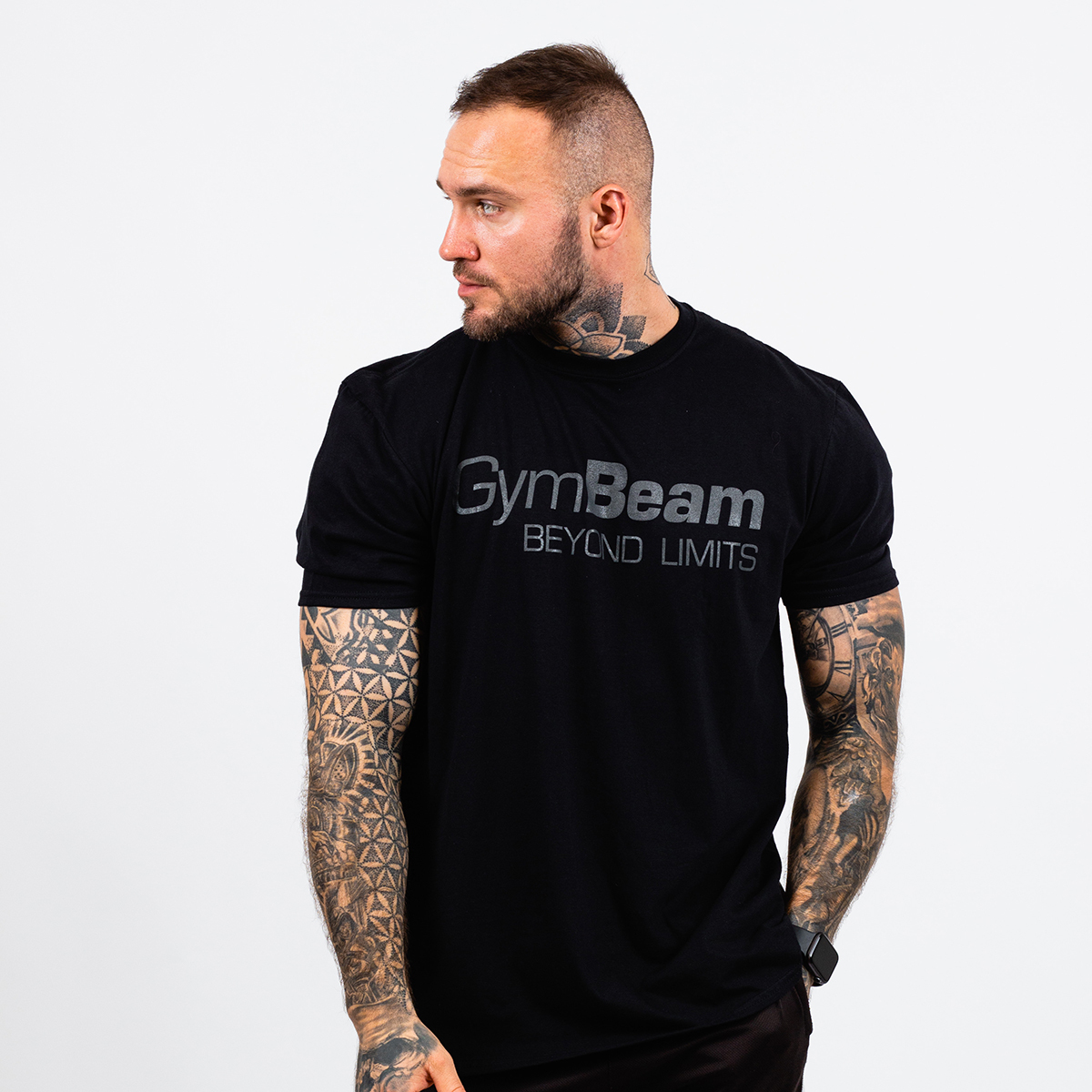 GymBeam Beyond Limits T-Shirt für Männer in Black XXXL