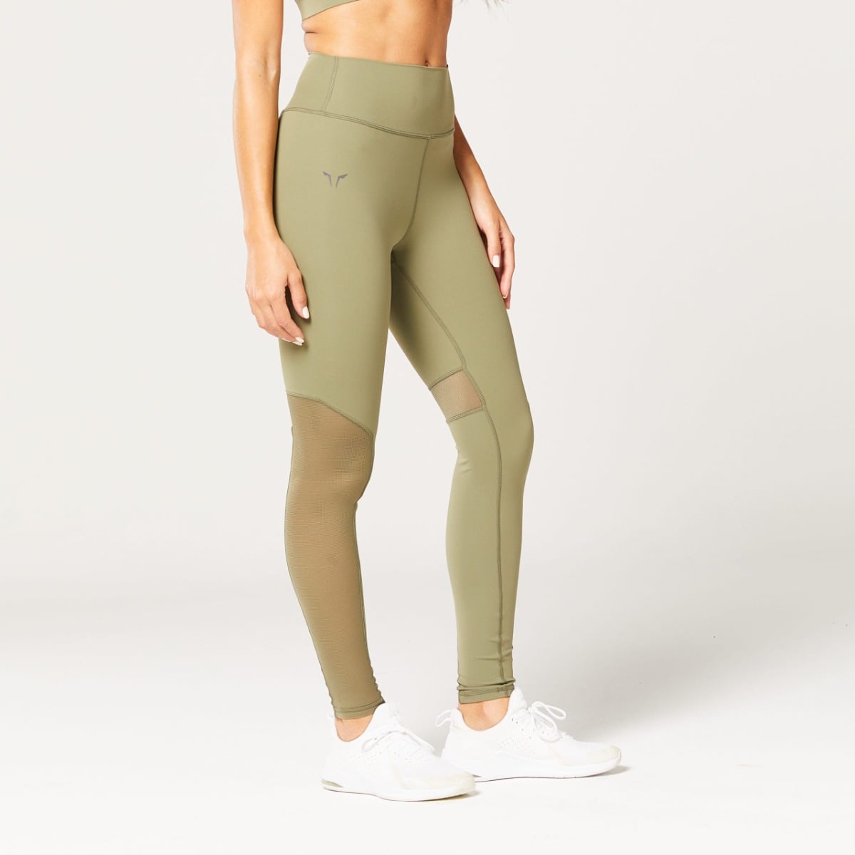 Mesh Insert Leggings Green - SQUATWOLF