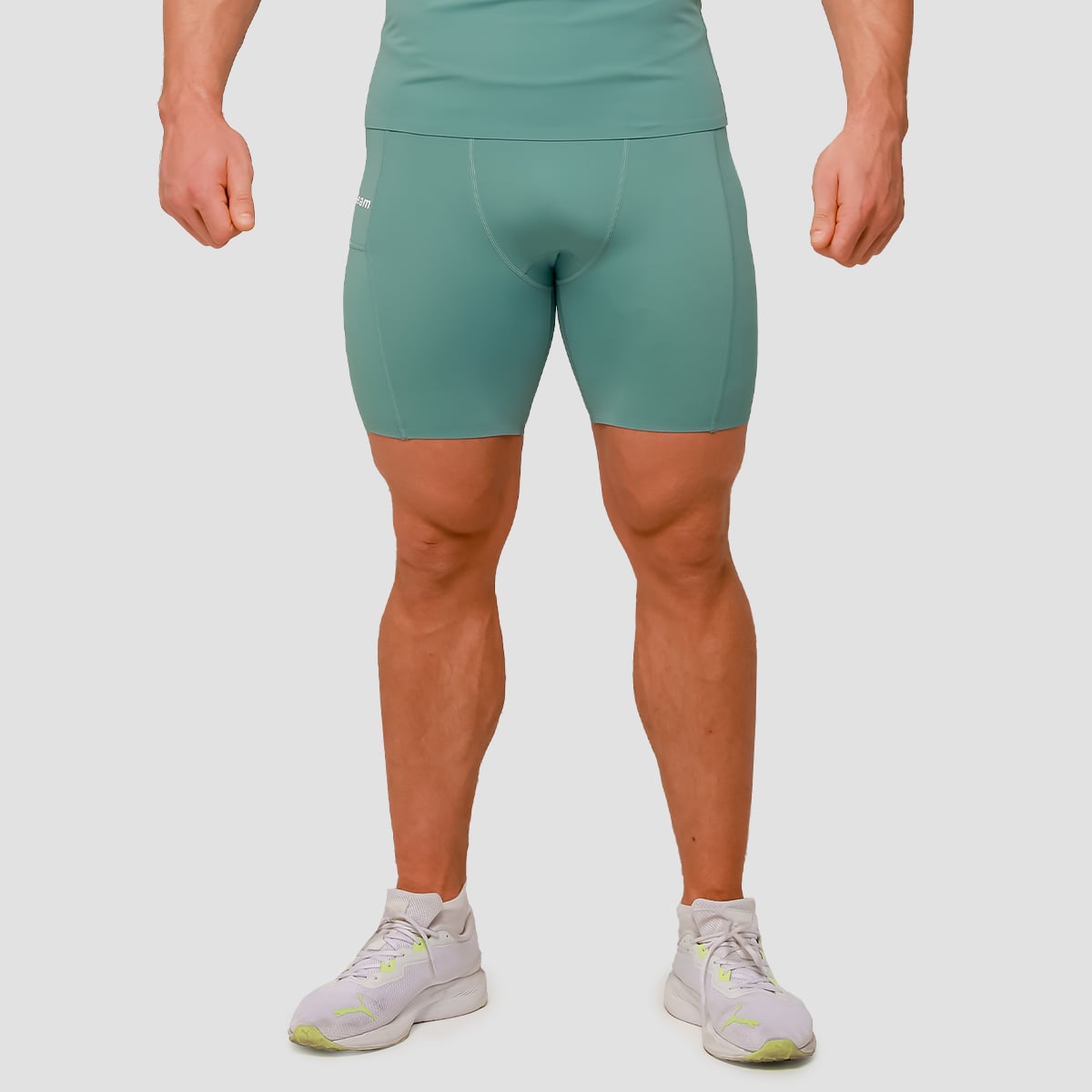 Mid Kompressionsshorts in Blue - GymBeam