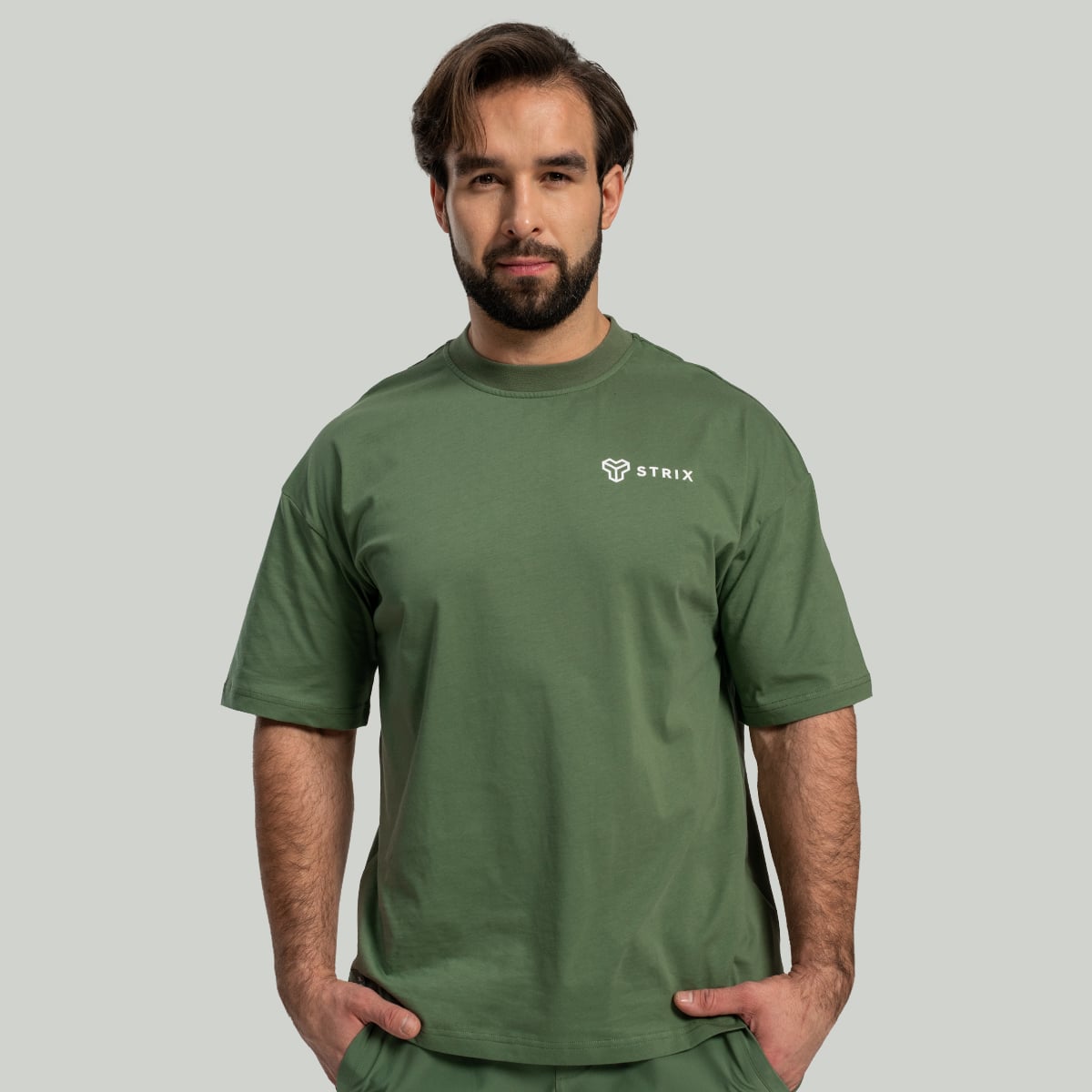Oversized T-Shirt in Cedar Green - STRIX