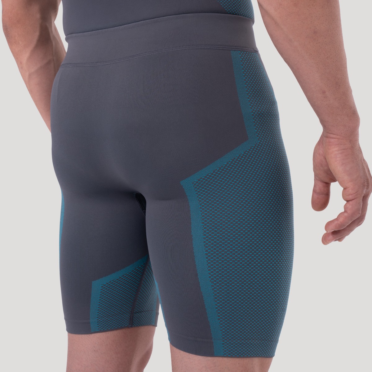 OG1 Seamless Shorts in Grey/Blue - GymBeam