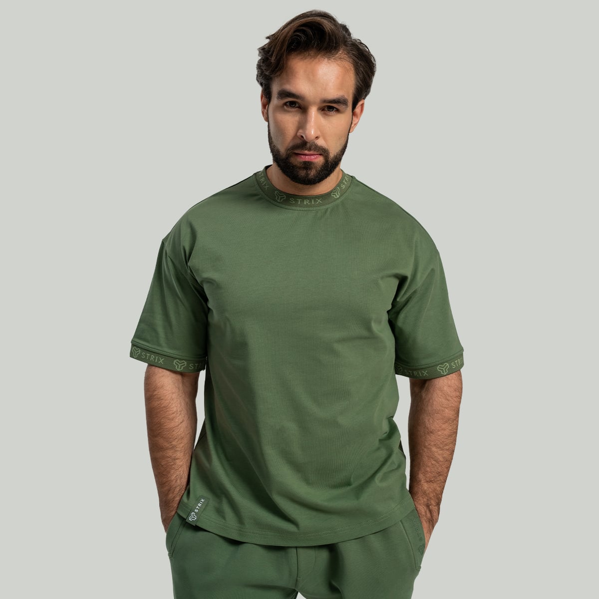 Oversized Heavy T-Shirt in Cedar Green - STRIX