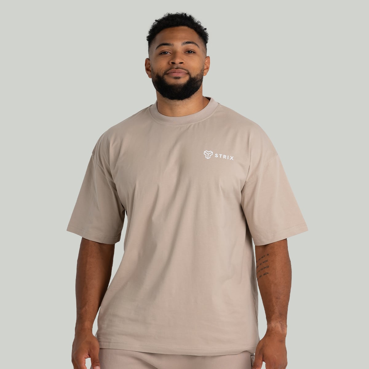 Oversized  T-Shirt in Taupe - STRIX