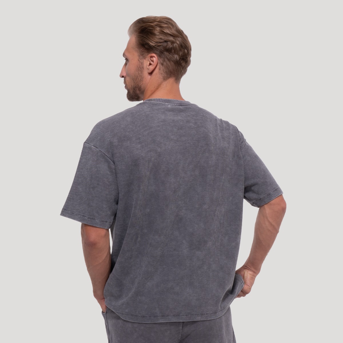 T-Shirt Persistence Washed Grau - GymBeam