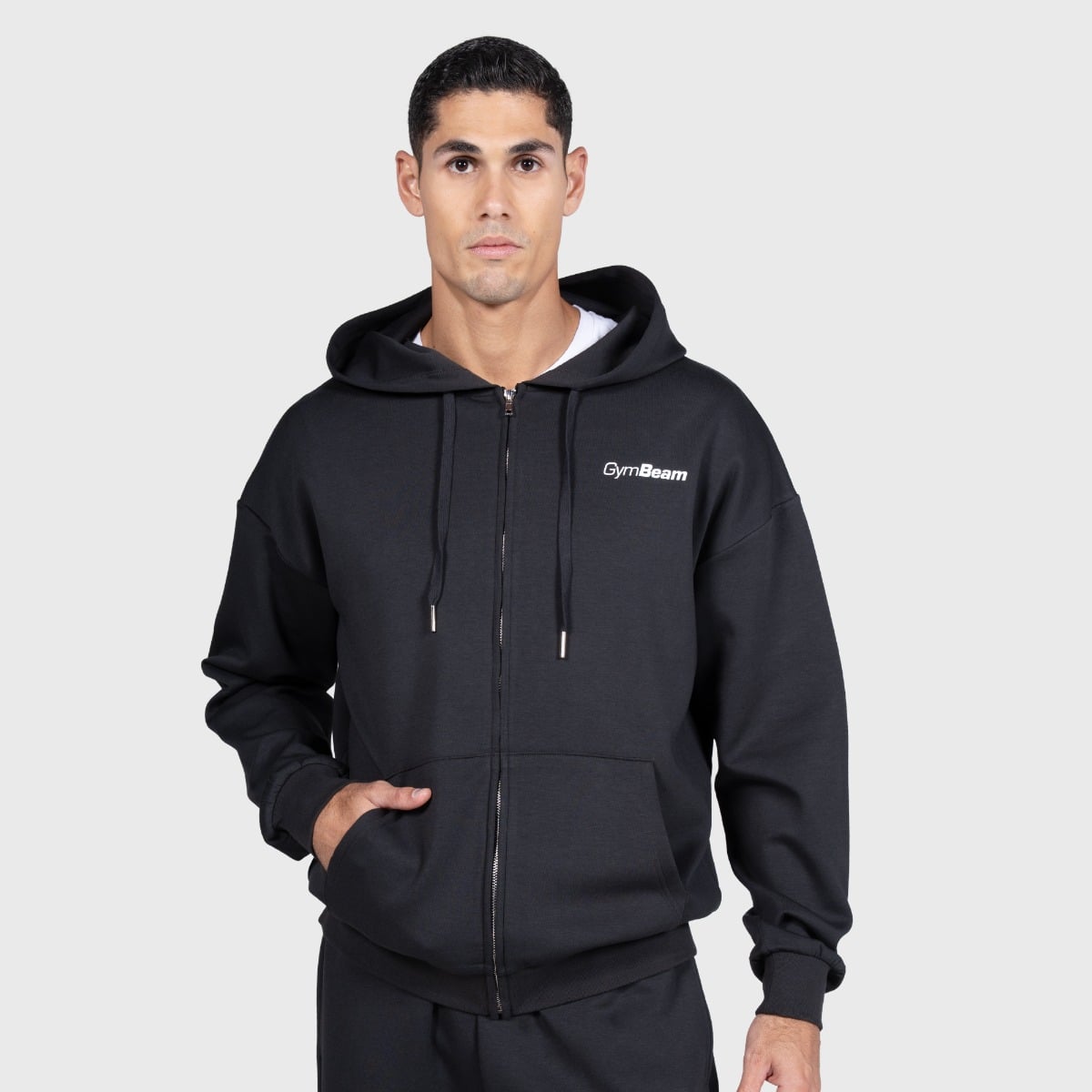 Relay Zip Hoodie in Black - GymBeam