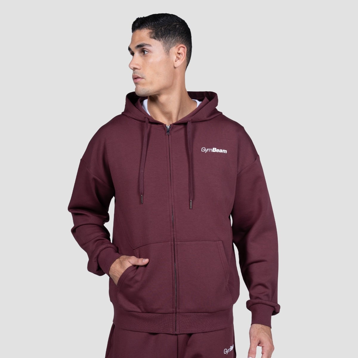 Relay Zip Hoodie in Fig - GymBeam