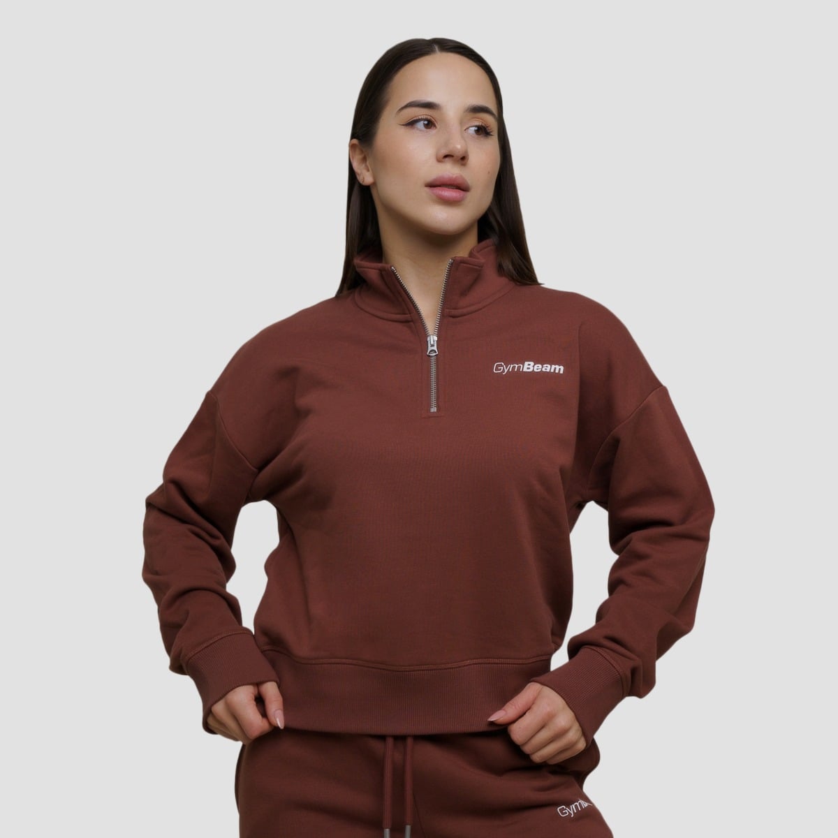 Agile ½ Reißverschluss-Pullover für Frauen Root - GymBeam