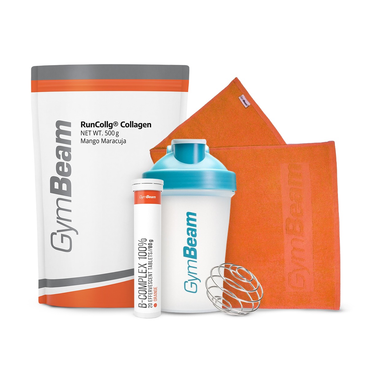 Hydrolysiertes Kollagen RunCollg® mit Vitamin C - GymBeam + Geschenke