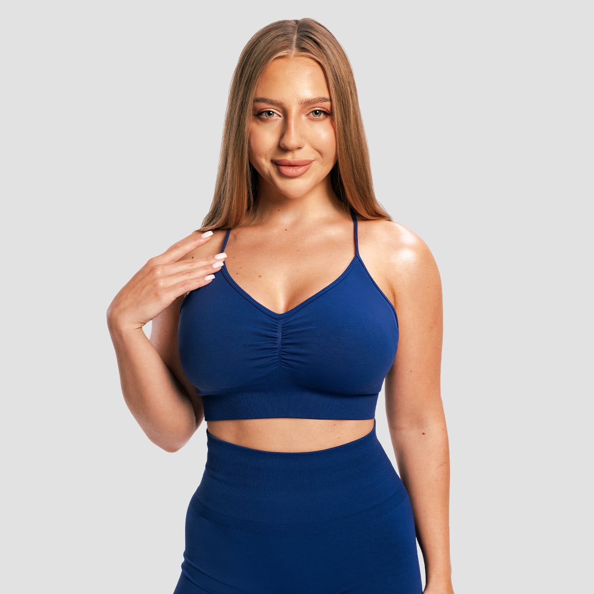 Sculpt Seemless Sport-BH in Navy - GymBeam