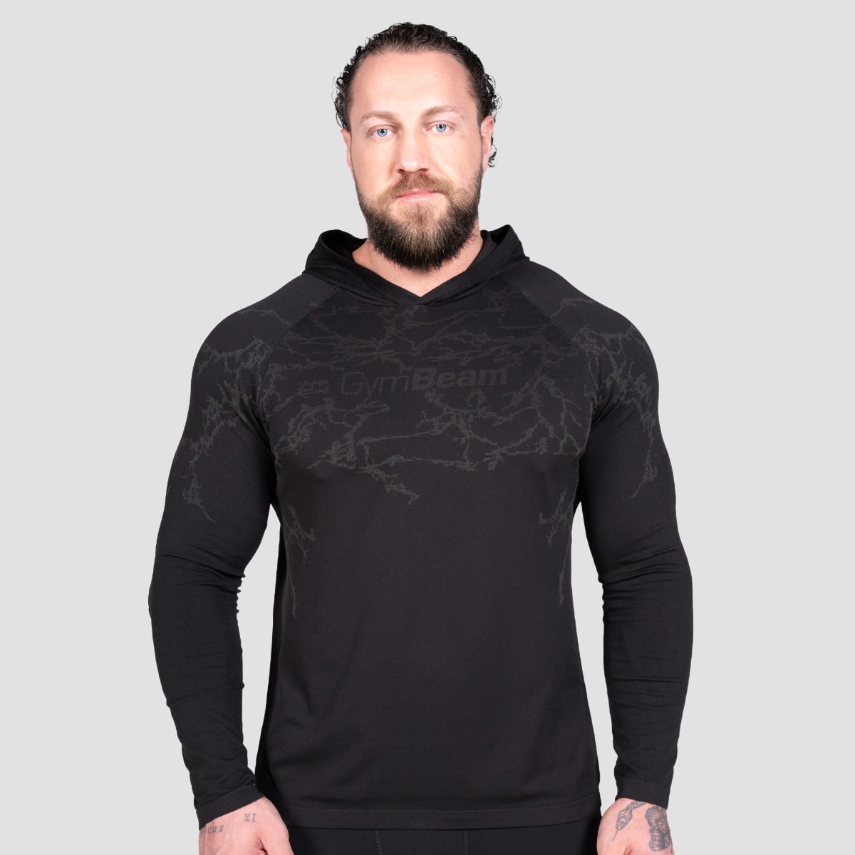 Static Langarm Shirt in Black - GymBeam