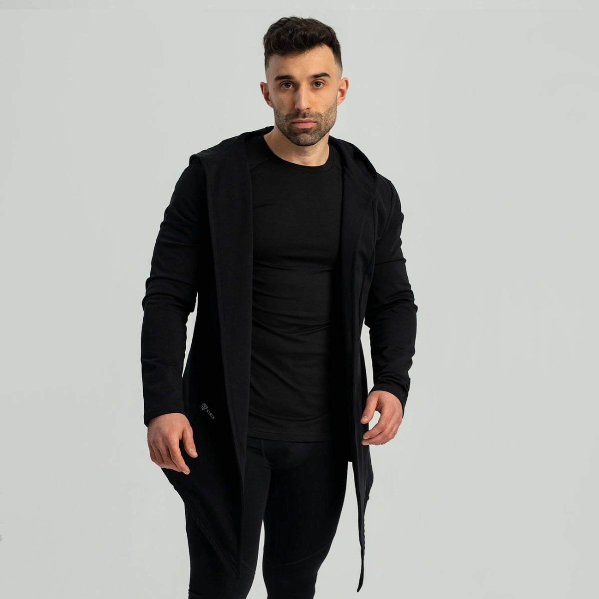Cardigan Hoodie in Black - STRIX