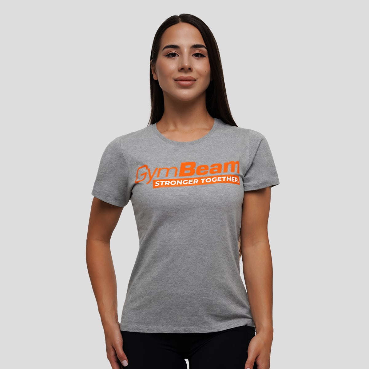 Stronger Together T-Shirt in Grey - GymBeam