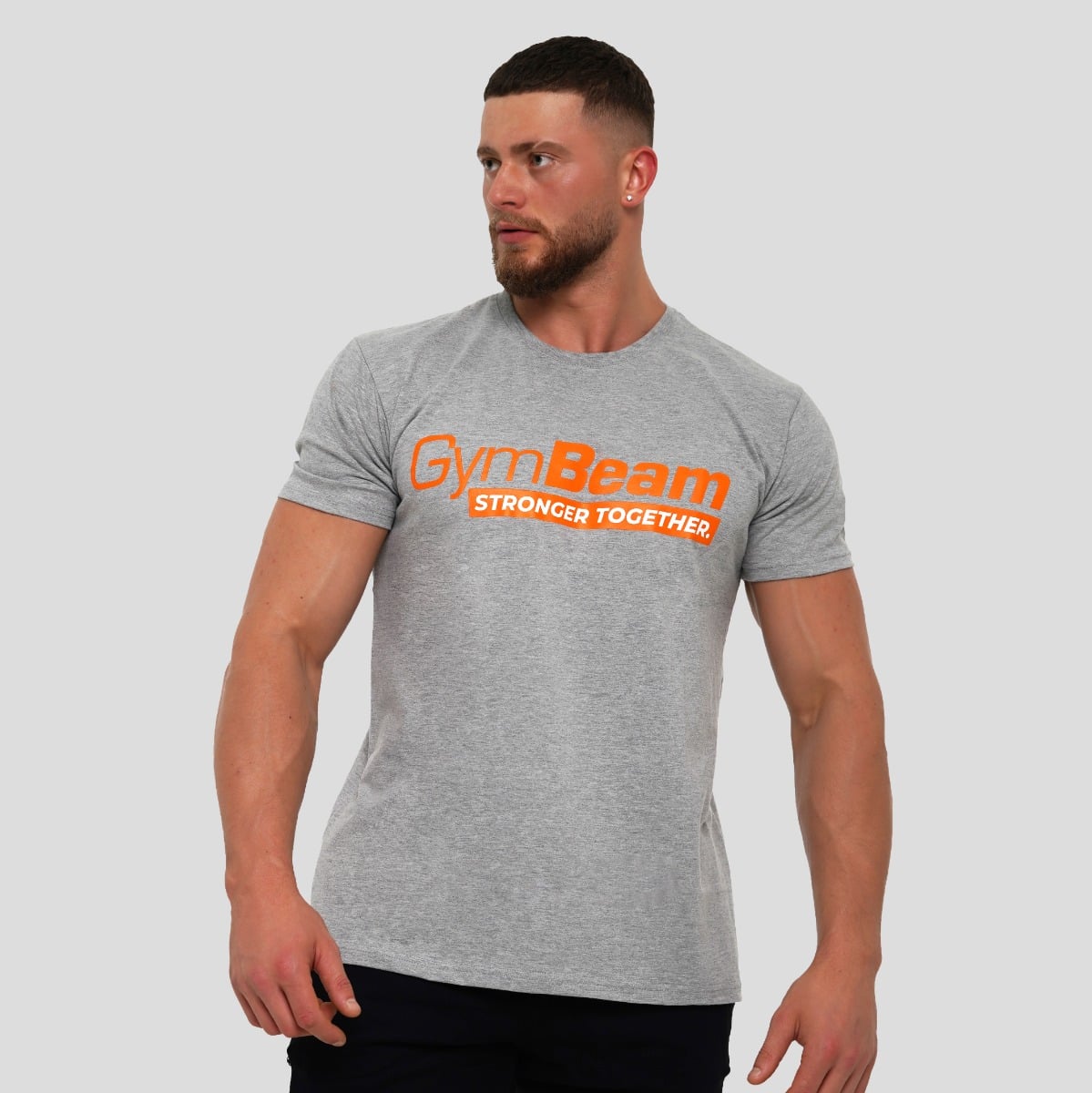 Stronger Together T-Shirt Grey - GymBeam