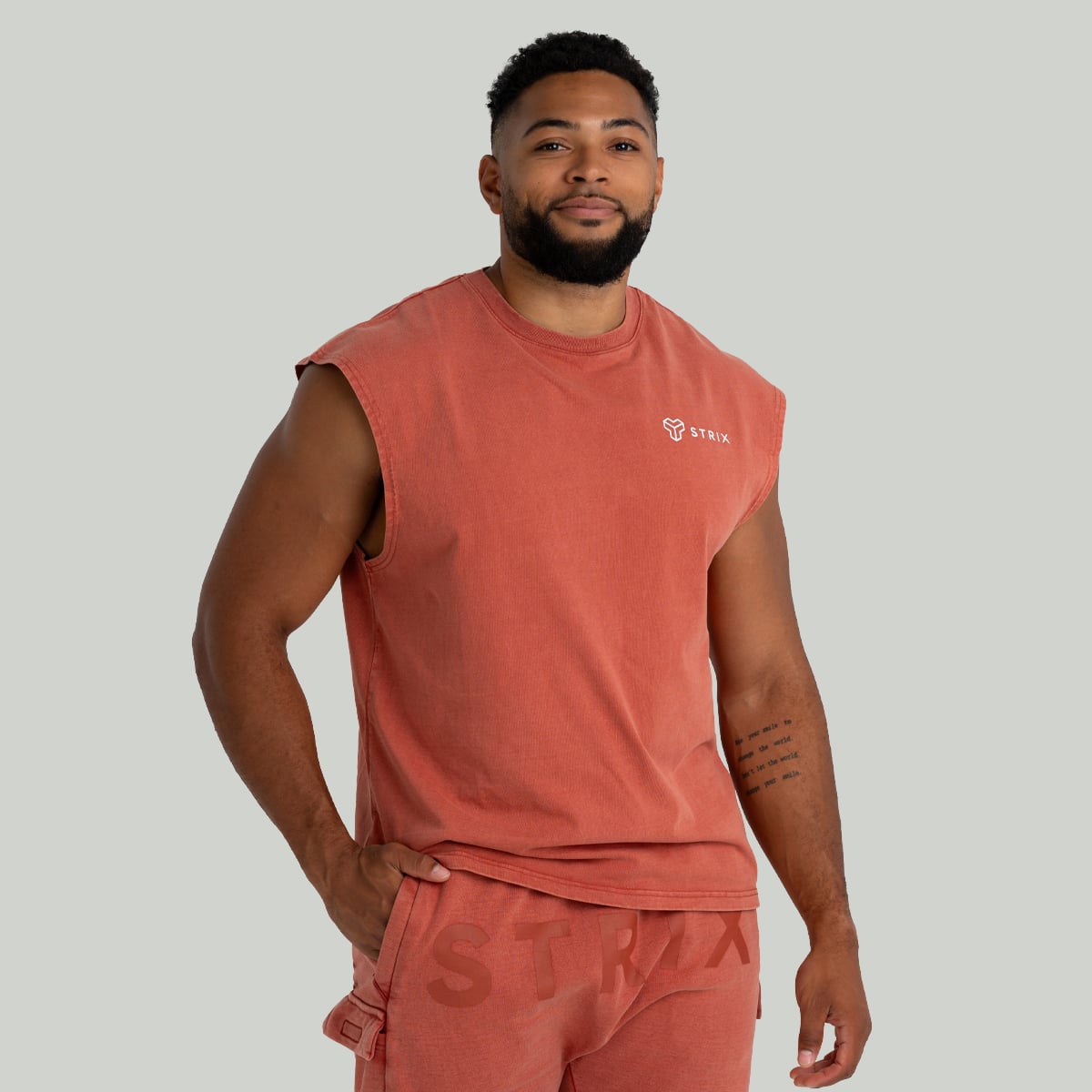 Tank Top in Washed Terra - STRIX